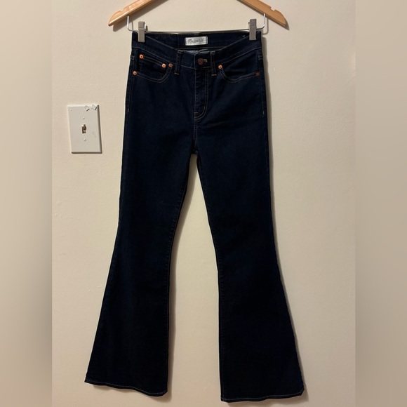 Madewell Dark Indigo Flare Jeans - Picture 2 of 14